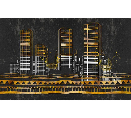 Фотообои Город рисунок темный