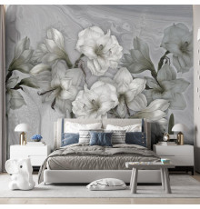 Фотообои Винтажные серые цветы