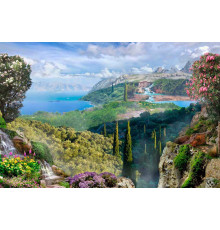 Фотообои Горный пейзаж с морем
