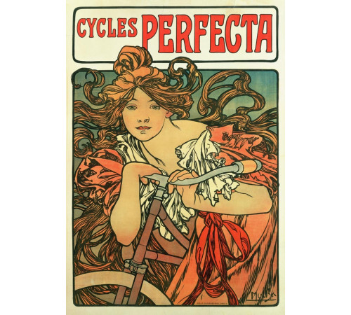 Фотообои Альфонс Мариа Муха - Реклама велосипеда - Cycles Perfecta