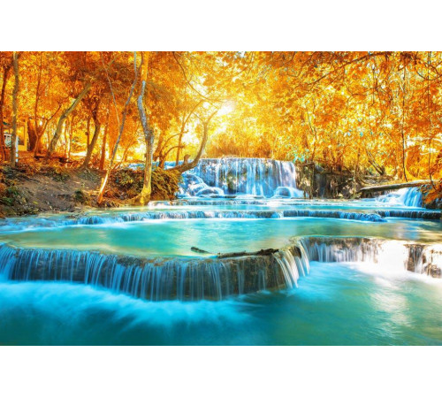 Фотообои Водопад в лесу Луангпхабанг Лаос