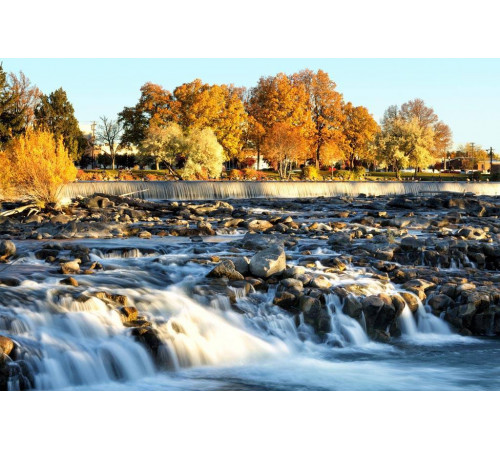 Фотообои Вид на водопад в городе Айдахо Фолс, США